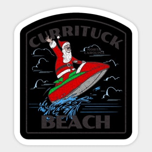 Currituck Beach, NC Christmas Vacationing Waterskiing Santa Sticker